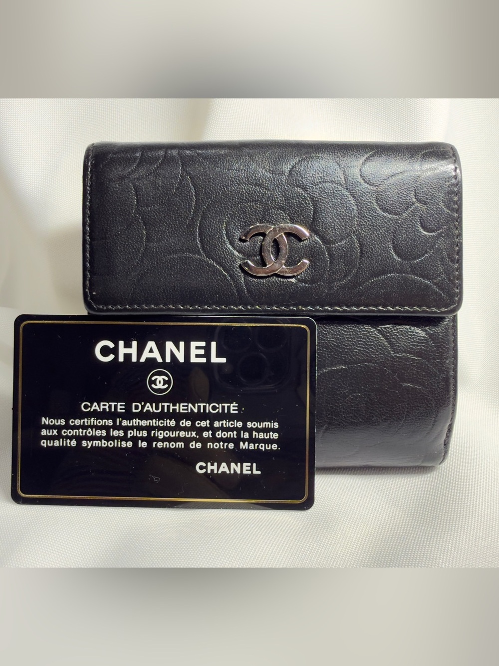 Chanel Wallet Camelia Lambskin